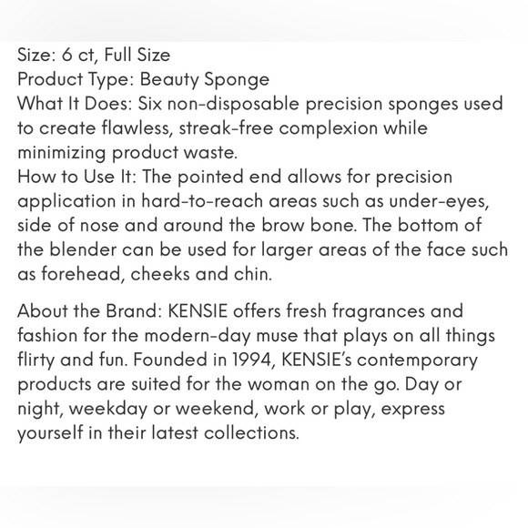 Kensie The Perfect Makeup Blender Set 6 Count New - Picture 2 of 2